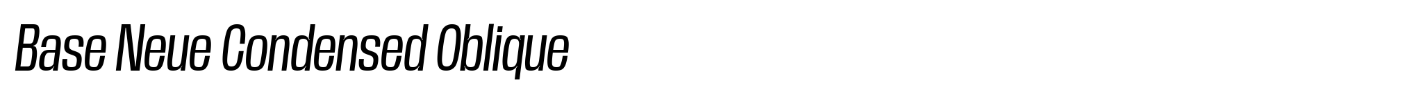 Base Neue Condensed Oblique image